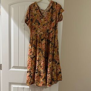 Floral Midi Dress in Multicolor